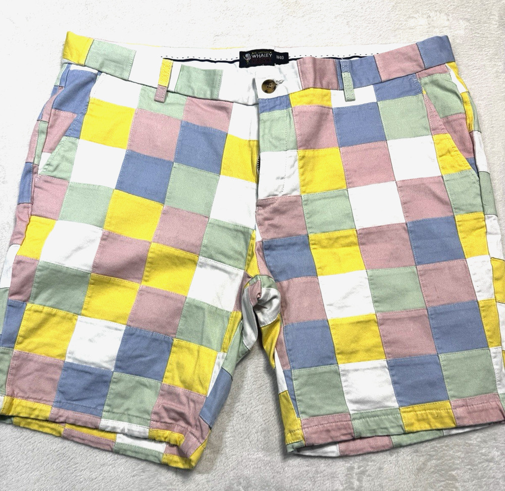 Kiel James Patrick Whaley Project Preppy Patchwork Shorts Size 40 Men Madras